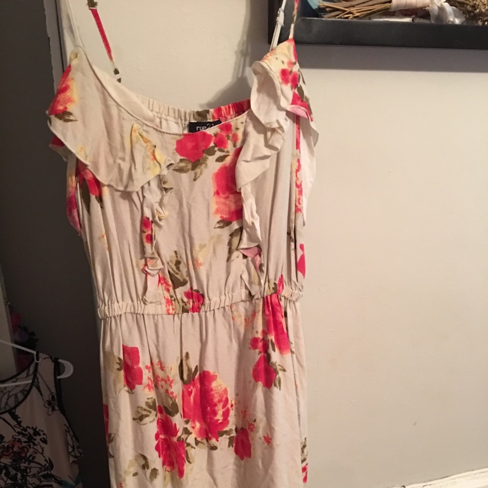 Floral mid length dress.